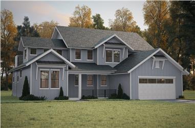 4-Bedroom, 2726 Sq Ft Country House Plan - 161-1087 - Front Exterior
