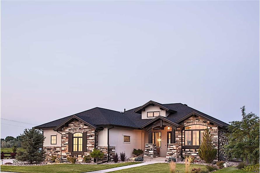Front View of this 4-Bedroom,2422 Sq Ft Plan -161-1097