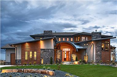 3–5-Bedroom, 3587 Sq Ft Contemporary House - Plan #161-1106 - Front Exterior