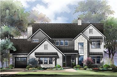 4–6-Bedroom, 3799 Sq Ft Traditional House - Plan #161-1130 - Front Exterior