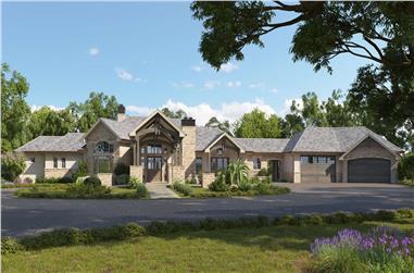 3-5-Bedroom, 3276-5735 Sq Ft Ranch House Plan - 161-1161 - Front Exterior