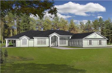 2-Bedroom, 2616 Sq Ft Contemporary Home Plan - 162-1007 - Main Exterior