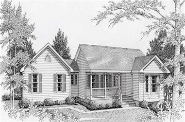 4-Bedroom, 2441 Sq Ft Country House Plan - 162-1010 - Front Exterior