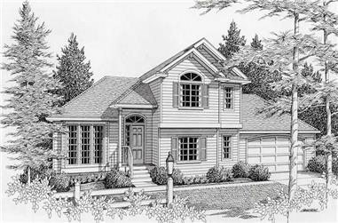 3-Bedroom, 1794 Sq Ft Contemporary House Plan - 162-1014 - Front Exterior