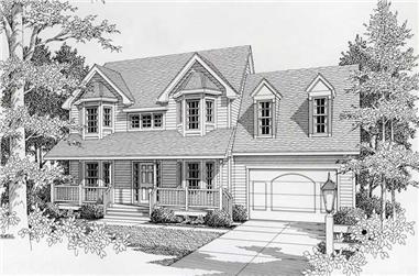 3-Bedroom, 1881 Sq Ft Country Home Plan - 162-1016 - Main Exterior
