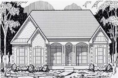 3-Bedroom, 1626 Sq Ft Contemporary Home Plan - 162-1021 - Main Exterior