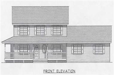 4-Bedroom, 2218 Sq Ft Country Home Plan - 162-1034 - Main Exterior