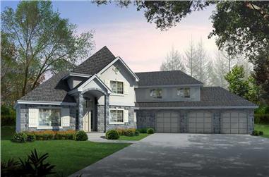 2-Bedroom, 2823 Sq Ft Contemporary House Plan - 162-1058 - Front Exterior