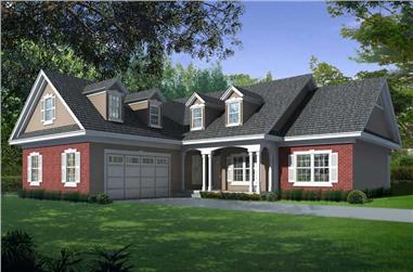 3-Bedroom, 2166 Sq Ft Country House Plan - 162-1059 - Front Exterior