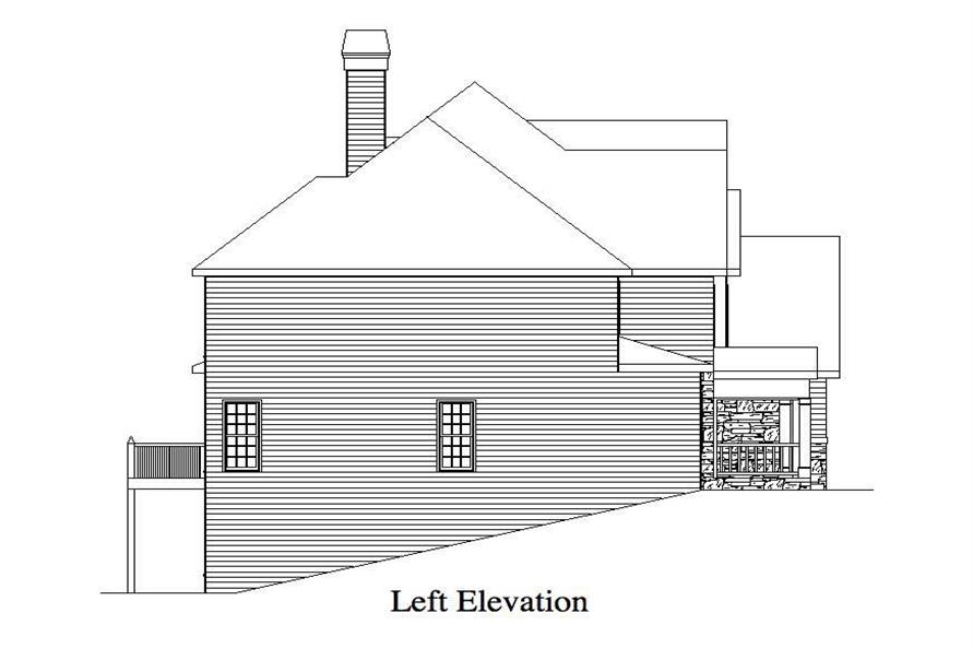 Home Plan Left Elevation of this 4-Bedroom,2757 Sq Ft Plan -163-1001
