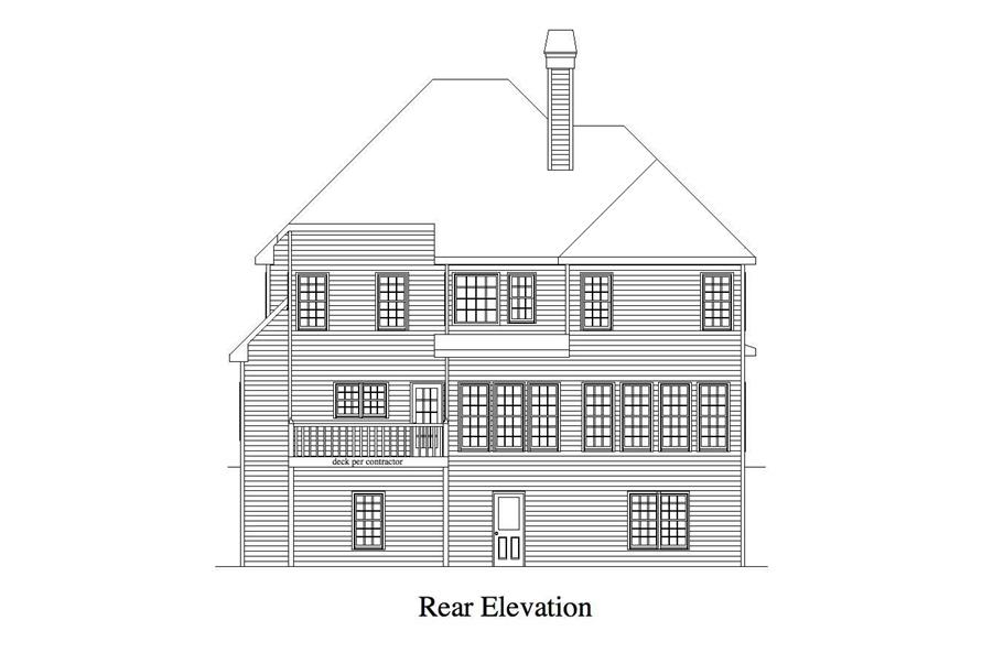 Home Plan Rear Elevation