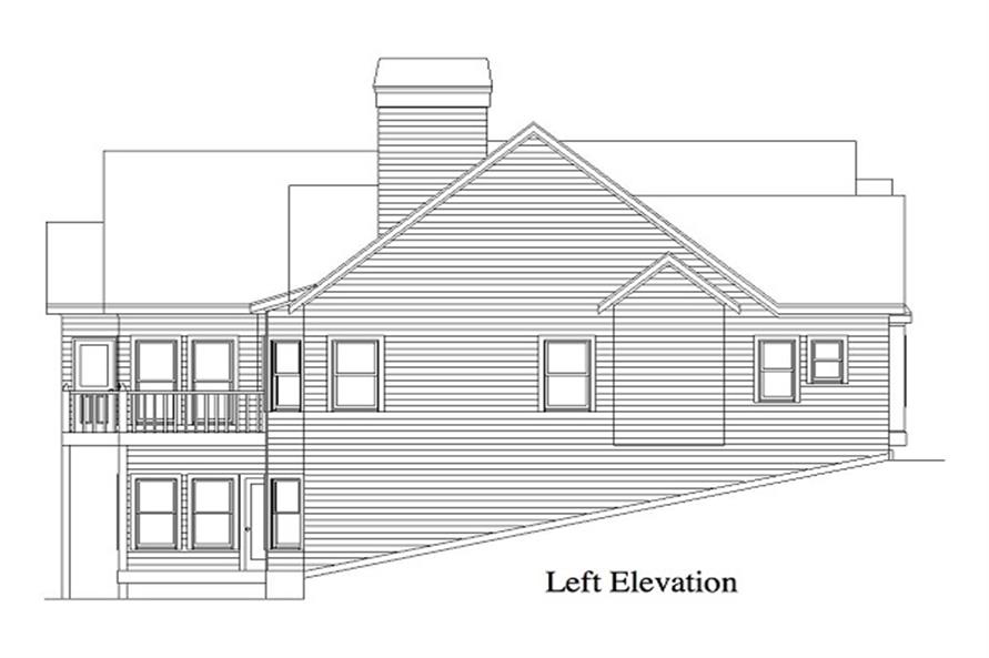 163-1011: Home Plan Left Elevation