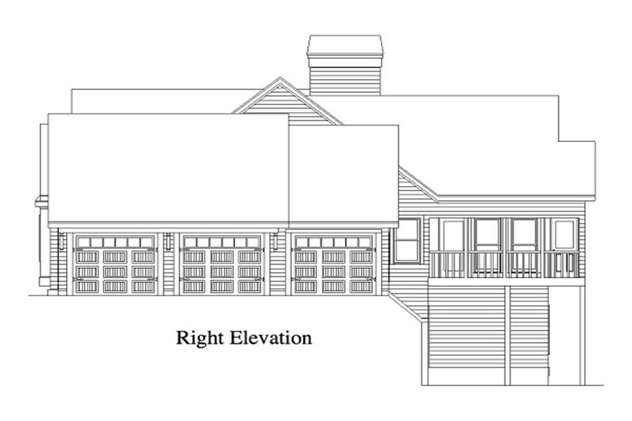 Home Plan Right Elevation of this 4-Bedroom,2880 Sq Ft Plan -163-1011
