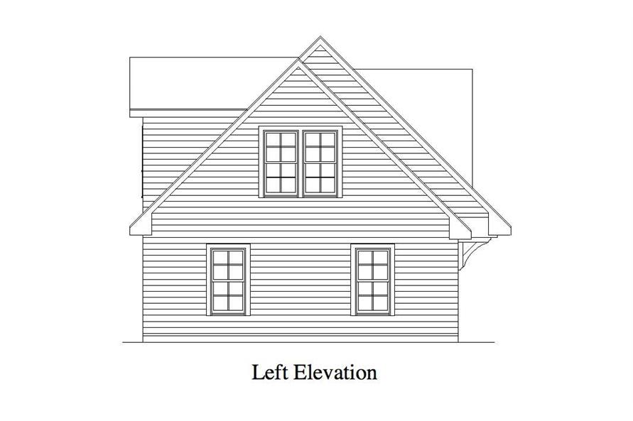 Home Plan Left Elevation of this 1-Bedroom,679 Sq Ft Plan -163-1012