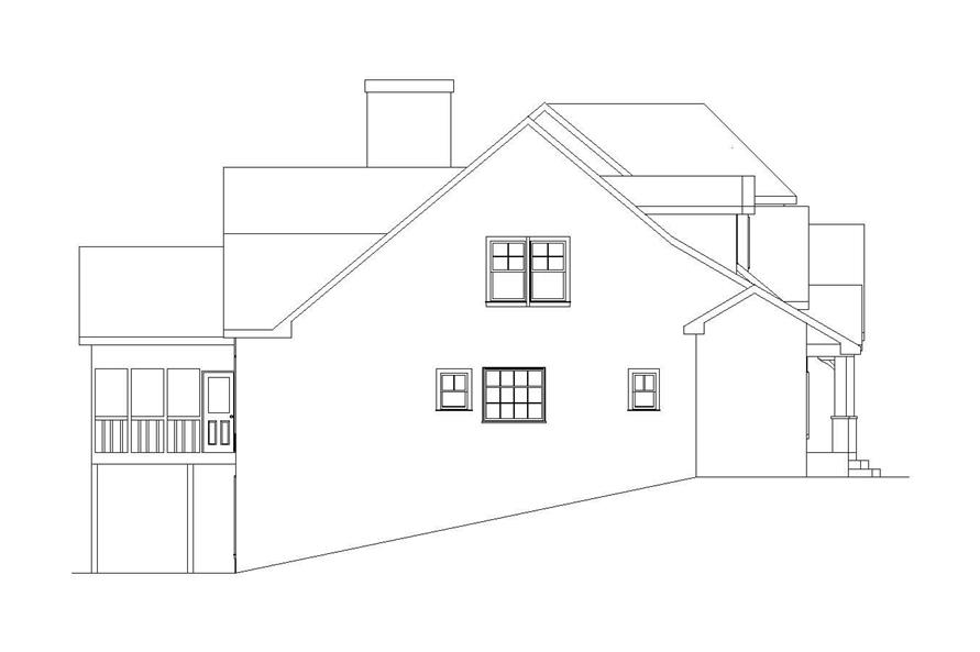 Home Plan Left Elevation of this 4-Bedroom,6765 Sq Ft Plan -163-1027