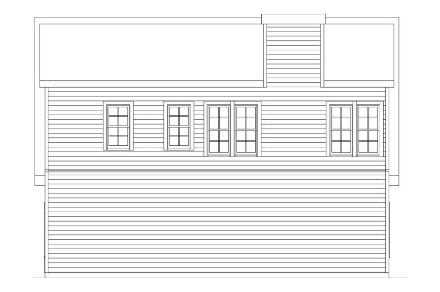Home Plan Rear Elevation of this 4-Bedroom,6765 Sq Ft Plan -163-1027