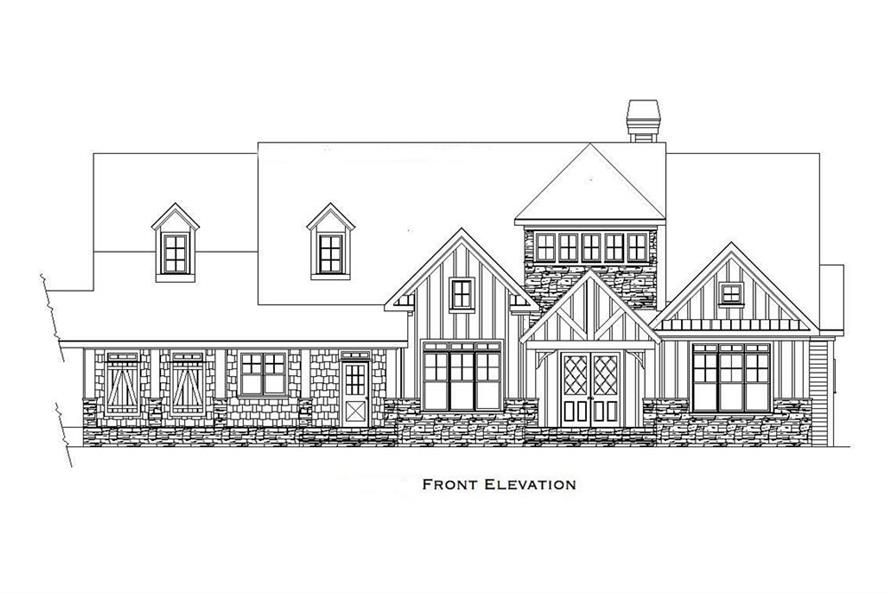 163-1027: Home Plan Front Elevation