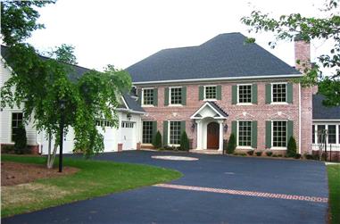 5-Bedroom, 6261 Sq Ft Colonial Home Plan - 163-1028 - Main Exterior