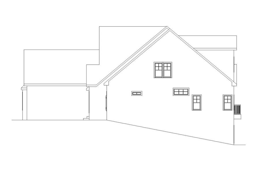 Home Plan Right Elevation of this 6-Bedroom,5628 Sq Ft Plan -163-1047