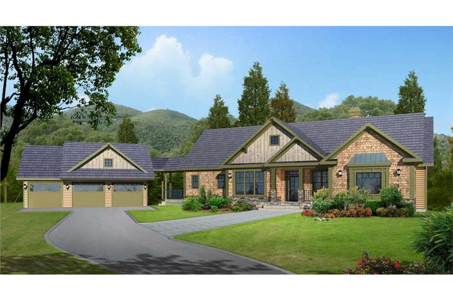 Front View of this 5-Bedroom,4225 Sq Ft Plan -163-1052