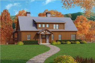 3-Bedroom, 1918 Sq Ft Country House Plan - 163-1053 - Front Exterior