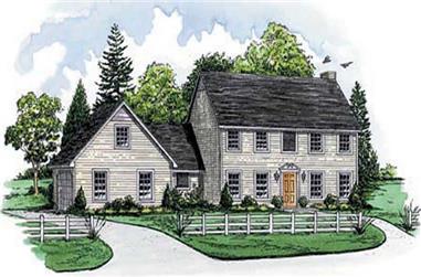 4-Bedroom, 2178 Sq Ft Colonial Home Plan - 164-1004 - Main Exterior