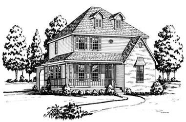4-Bedroom, 2775 Sq Ft Country House Plan - 164-1020 - Front Exterior