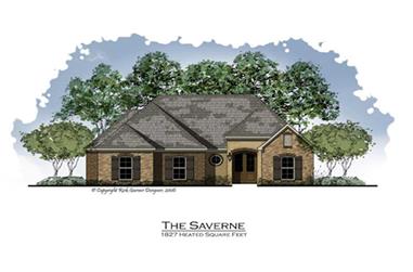 3-Bedroom, 1800 Sq Ft French Home Plan - 164-1025 - Main Exterior