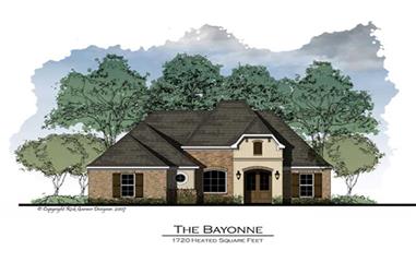 3-Bedroom, 1760 Sq Ft French House Plan - 164-1027 - Front Exterior