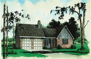 3-Bedroom, 1239 Sq Ft Country House Plan - 164-1031 - Front Exterior