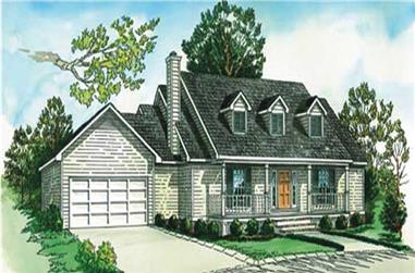 2-Bedroom, 1096 Sq Ft Country House Plan - 164-1042 - Front Exterior