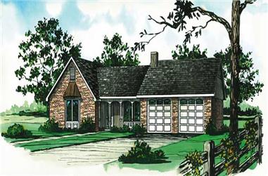 3-Bedroom, 1191 Sq Ft Country House Plan - 164-1051 - Front Exterior