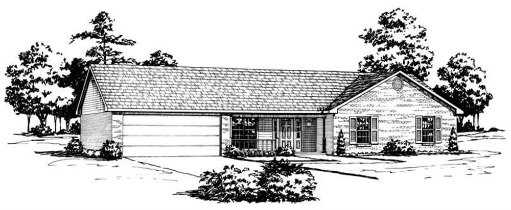 Main image for Ranch houseplans # 1768