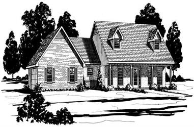 3-Bedroom, 2075 Sq Ft Cape Cod House Plan - 164-1059 - Front Exterior