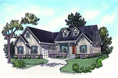 3-Bedroom, 1696 Sq Ft Country Home Plan - 164-1064 - Main Exterior