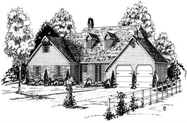 3-Bedroom, 2149 Sq Ft Country House Plan - 164-1069 - Front Exterior