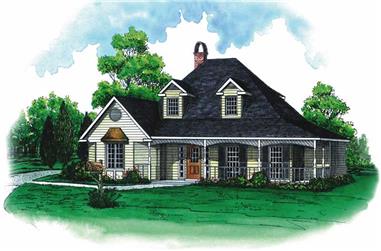 3-Bedroom, 2125 Sq Ft Country House Plan - 164-1071 - Front Exterior