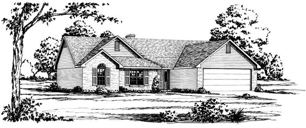 Main image for ranch home plan # 1829