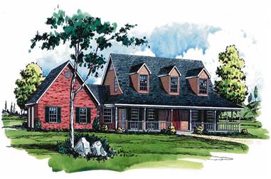 3-Bedroom, 2239 Sq Ft Country House Plan - 164-1108 - Front Exterior