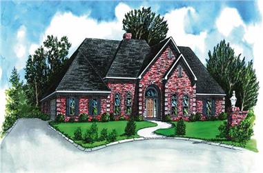 4-Bedroom, 2733 Sq Ft Country House Plan - 164-1112 - Front Exterior
