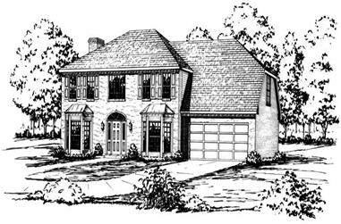 4-Bedroom, 2891 Sq Ft Colonial House Plan - 164-1113 - Front Exterior