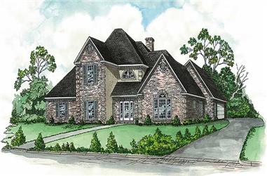 4-Bedroom, 2845 Sq Ft Country House Plan - 164-1117 - Front Exterior
