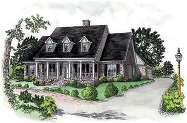 5-Bedroom, 2858 Sq Ft Country House Plan - 164-1134 - Front Exterior