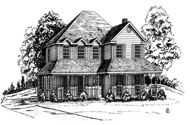 4-Bedroom, 2651 Sq Ft Country House Plan - 164-1148 - Front Exterior