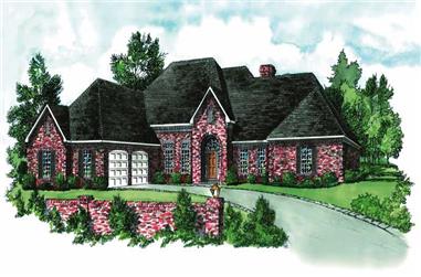 4-Bedroom, 2697 Sq Ft Ranch House Plan - 164-1156 - Front Exterior