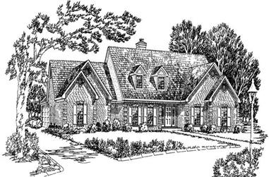 3-Bedroom, 2681 Sq Ft Country House Plan - 164-1158 - Front Exterior
