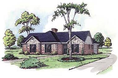 3-Bedroom, 1878 Sq Ft Country House Plan - 164-1164 - Front Exterior