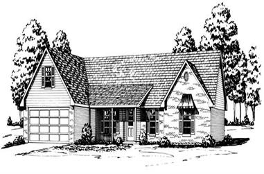 3-Bedroom, 1661 Sq Ft Country House Plan - 164-1165 - Front Exterior