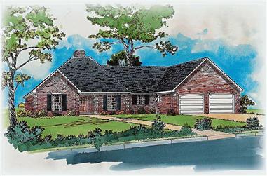 3-Bedroom, 1680 Sq Ft Country House Plan - 164-1166 - Front Exterior