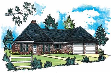 3-Bedroom, 1680 Sq Ft Acadian House Plan - 164-1167 - Front Exterior